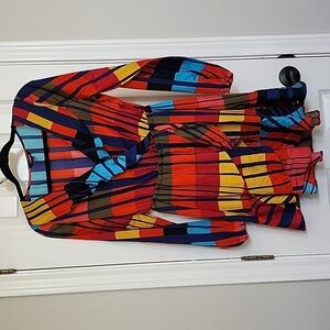 Express Wrap Dress Dress Size Small​​​​ Geometric 70s Retro Inspired